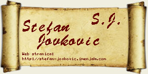 Stefan Jovković vizit kartica